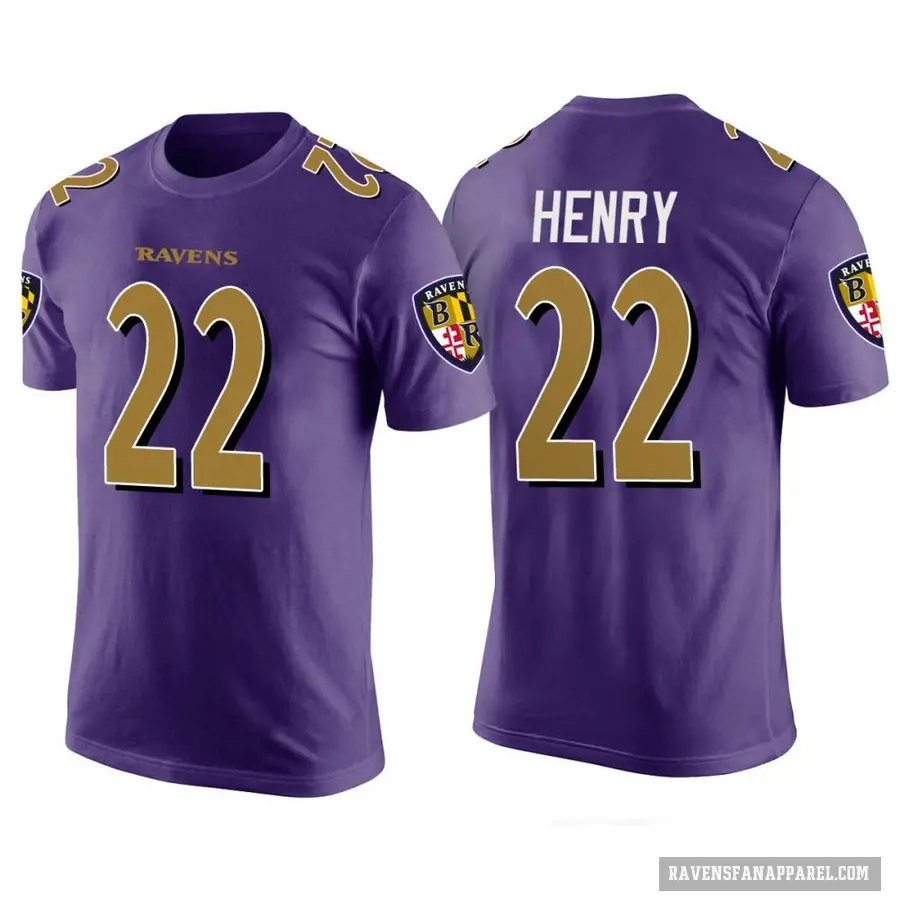 Youth ＃22 Derrick Henry Baltimore Ravens Purple Color Rush T-Shirt